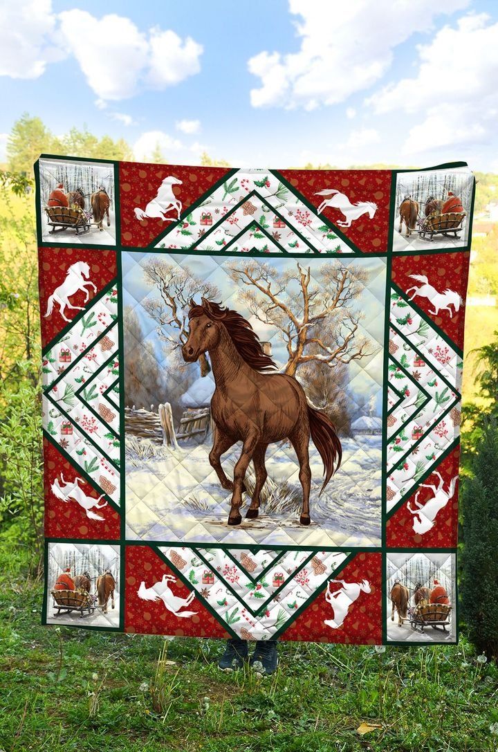 Horse Christmas DTC2311737 Quilt Blanket