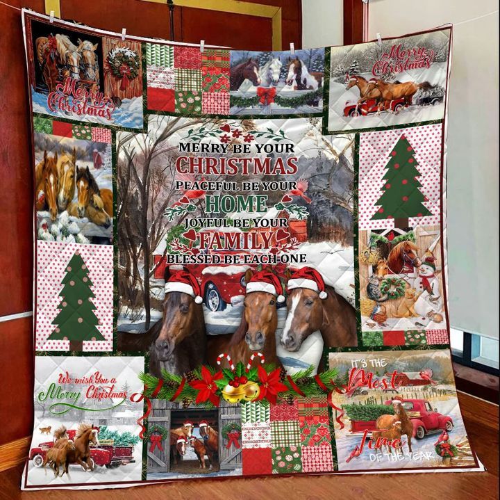 Horse Christmas DTC2311738 Quilt Blanket