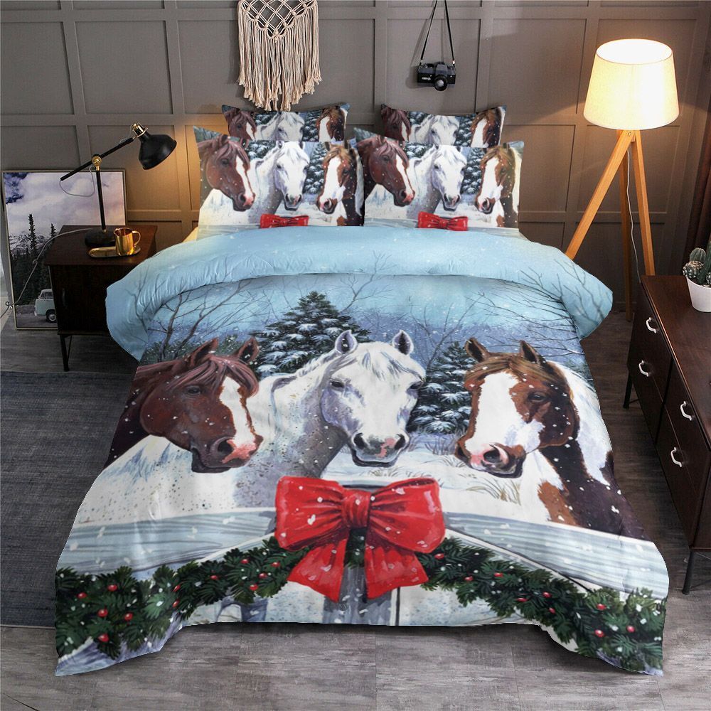 Horse Christmas Bedding Set