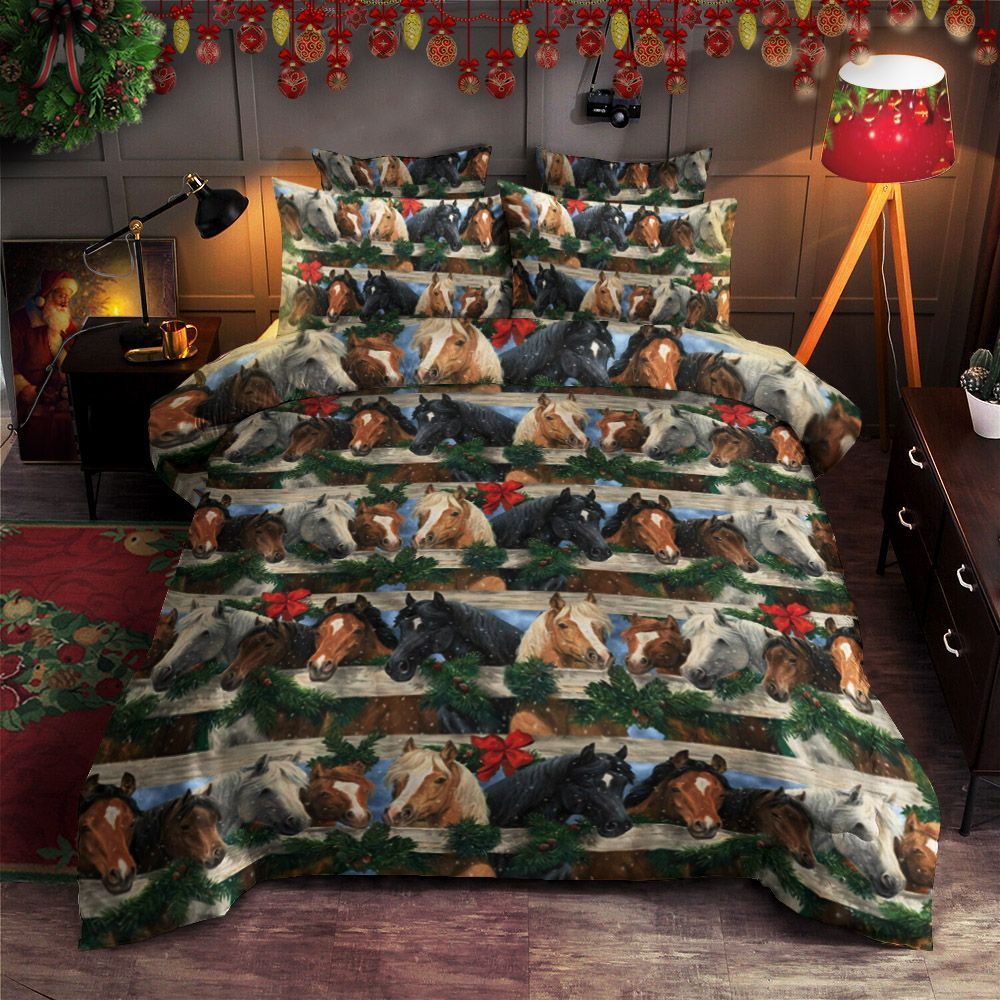 Horse Christmas Bedding Set