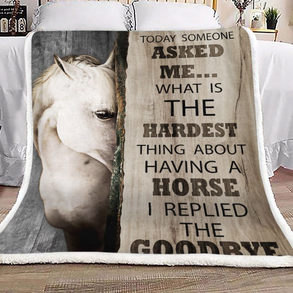 Horse Sherpa Fleece Blanket