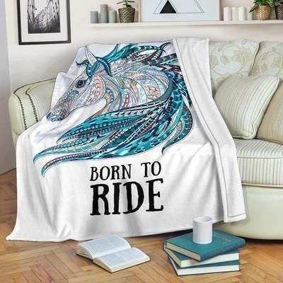 Horse Sherpa Fleece Blanket