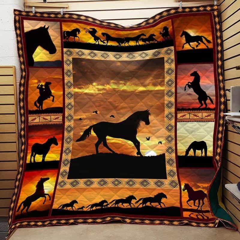 Horse CLA1610188Q Quilt Blanket