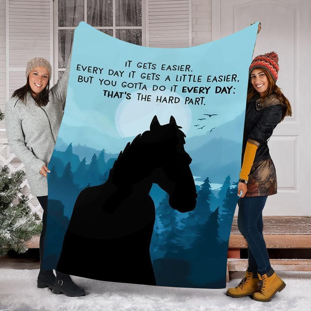 Horse Sherpa Fleece Blanket