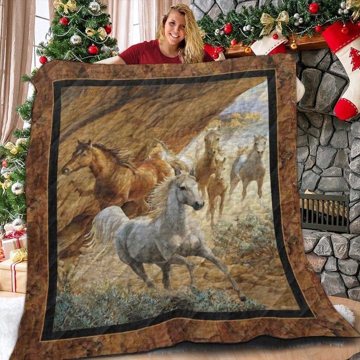 Horse Climb Every Mountain Quilt Blanket Christmas Christmas Gifts Merry Christmas Holiday Gifts Gift Dhc03011776Dd