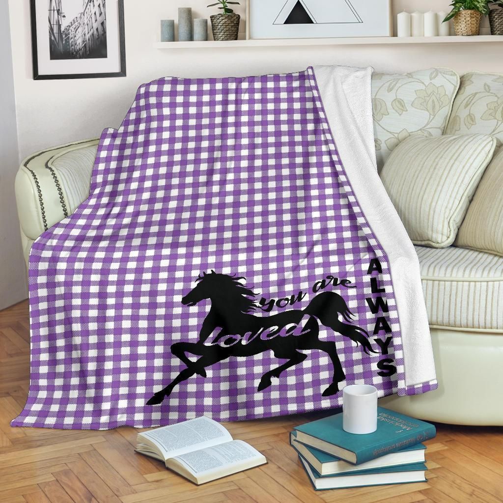 Horse Sherpa Fleece Blanket