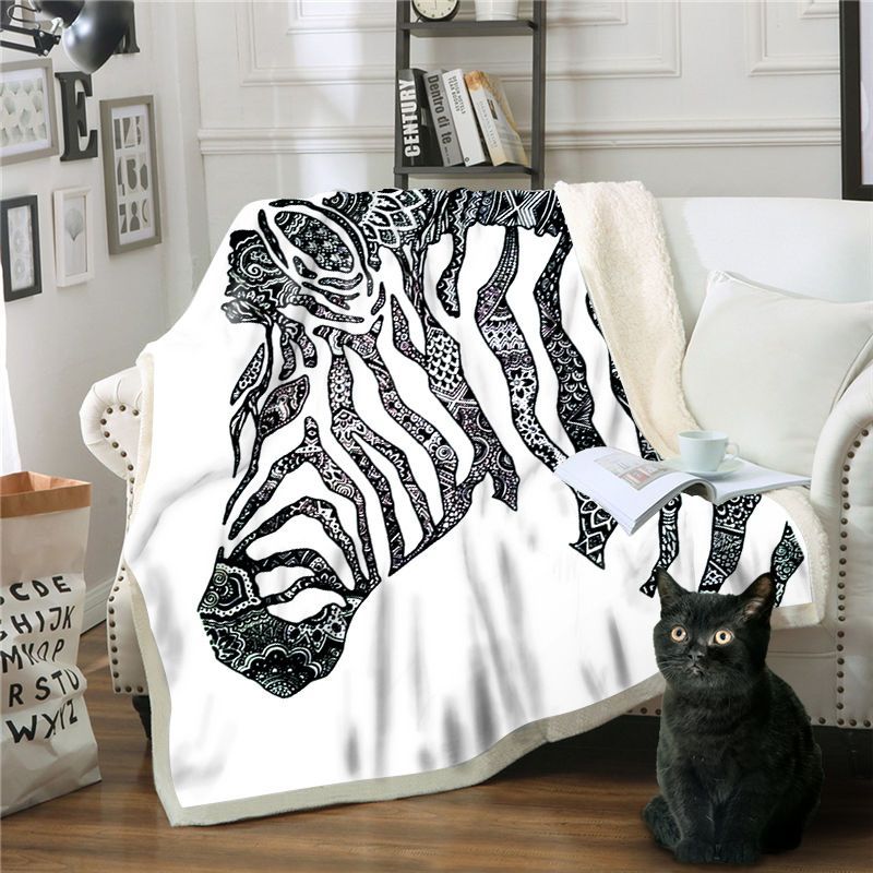 Horse Sherpa Fleece Blanket