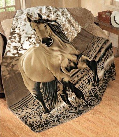 Horse Sherpa Blanket