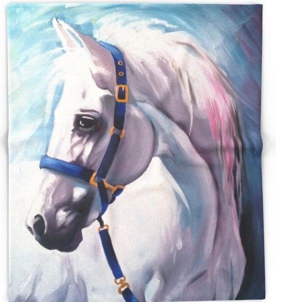 Horse Sherpa Fleece Blanket