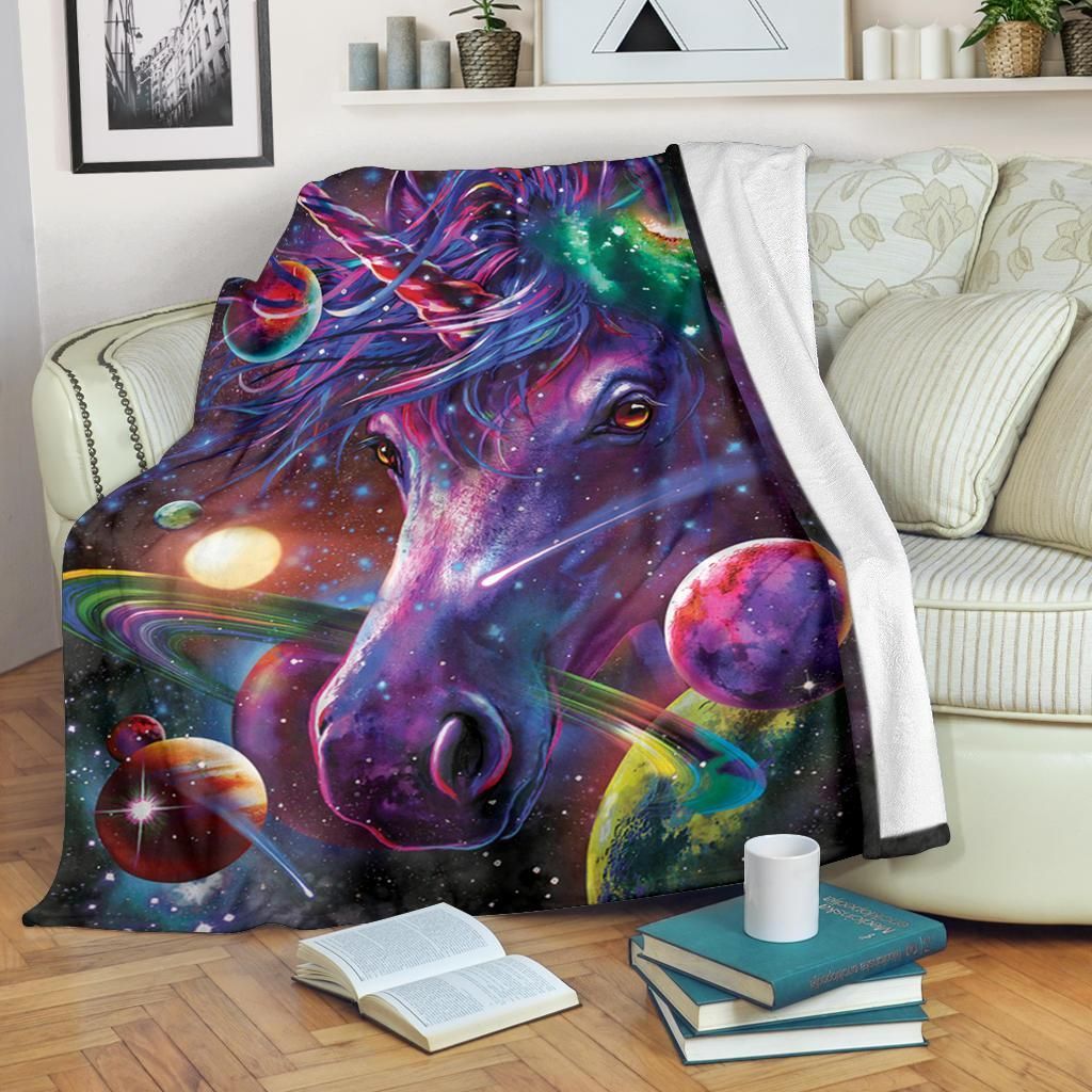 Horse Sherpa Fleece Blanket