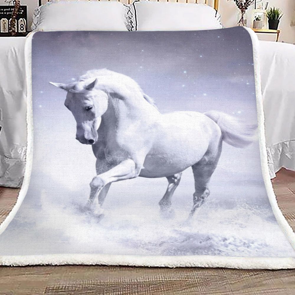 Horse Collection Sherpa Fleece Blanket