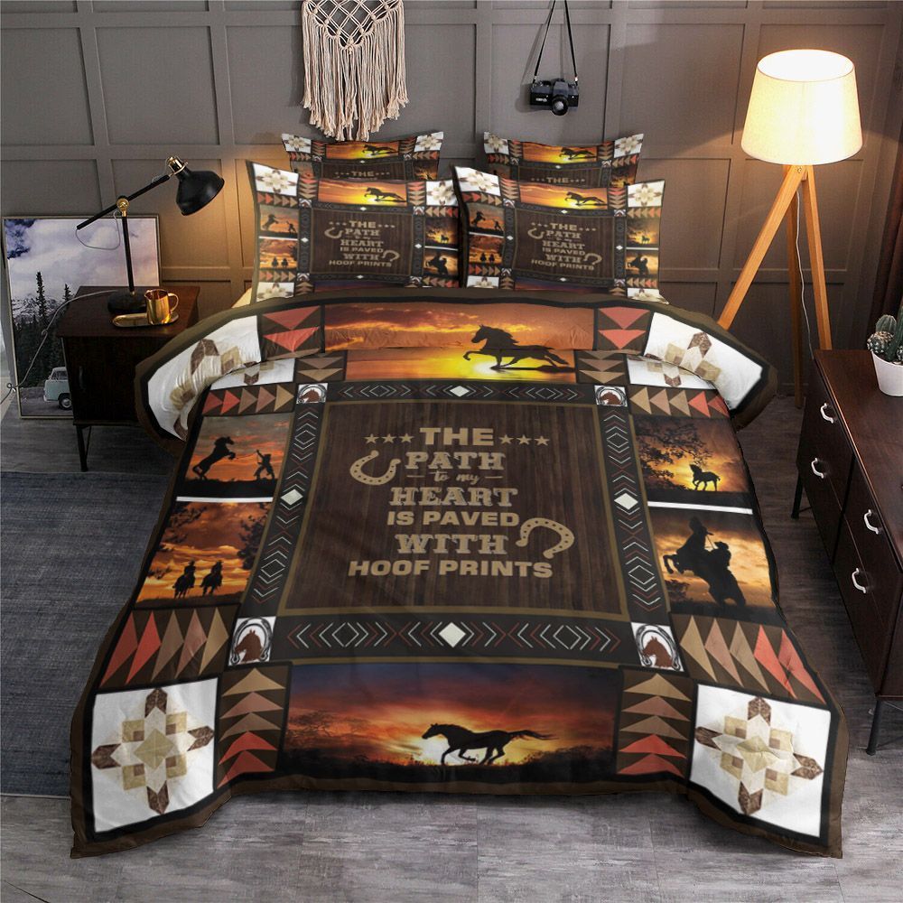 Horse Cowboy Sunset Bedding Set