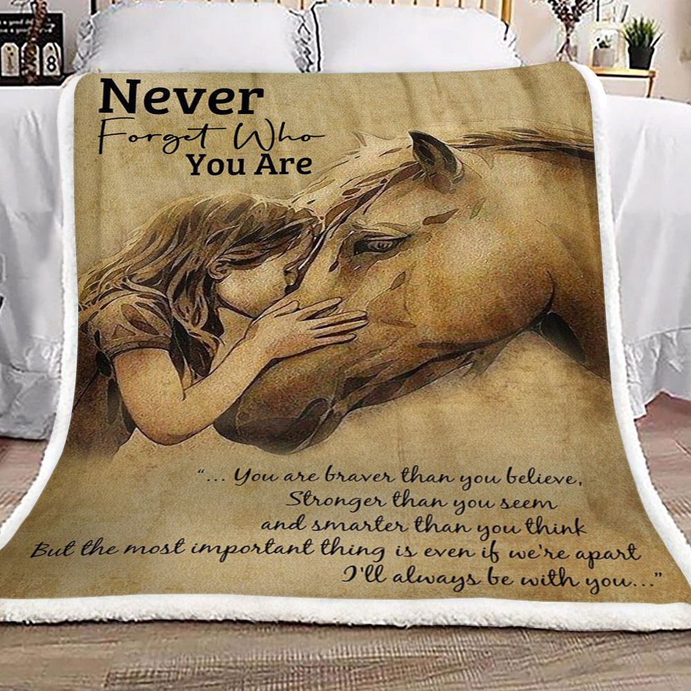 Horse Cowgirl Sherpa Fleece Blanket