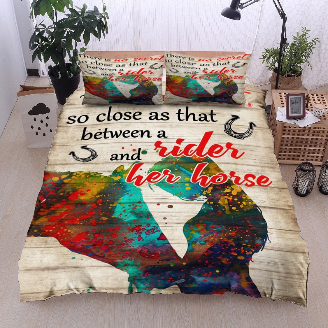 Horse Cowgirl Family Bedding Set