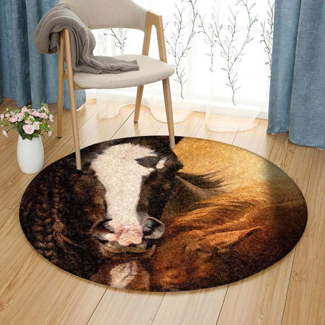 Horse Round Carpet