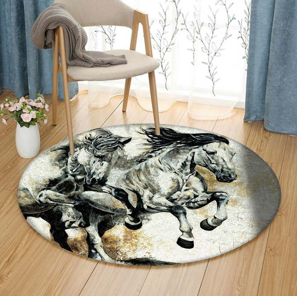 Horse Round Carpet