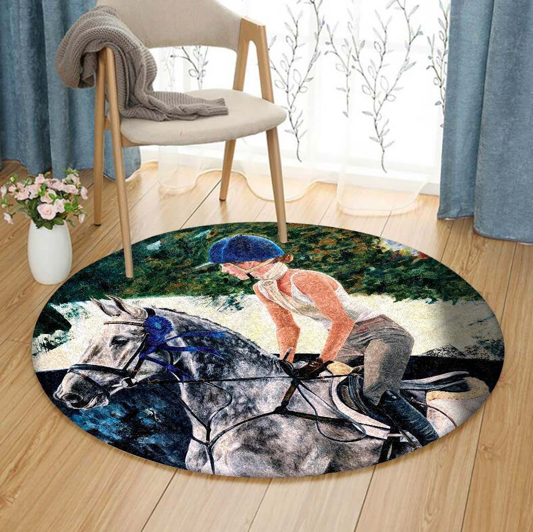Horse Round Carpet