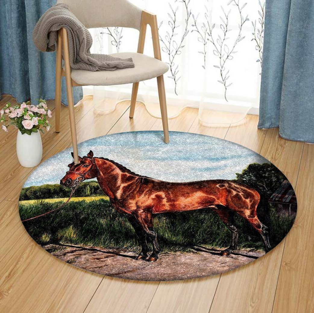 Horse Round Carpet