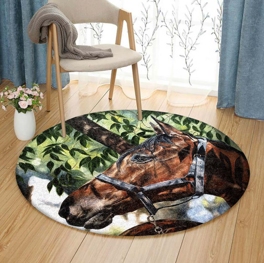 Horse Round Carpet