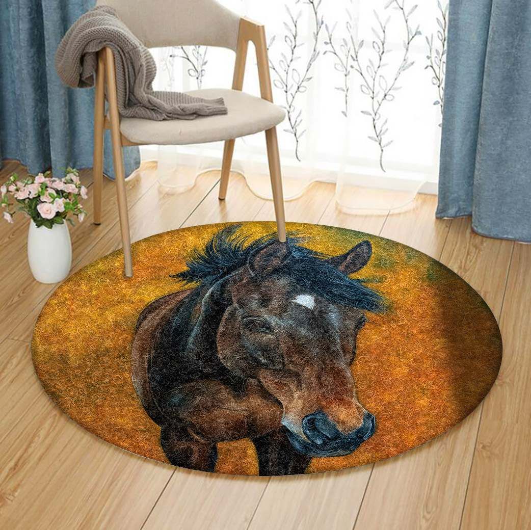 Horse Round Carpet