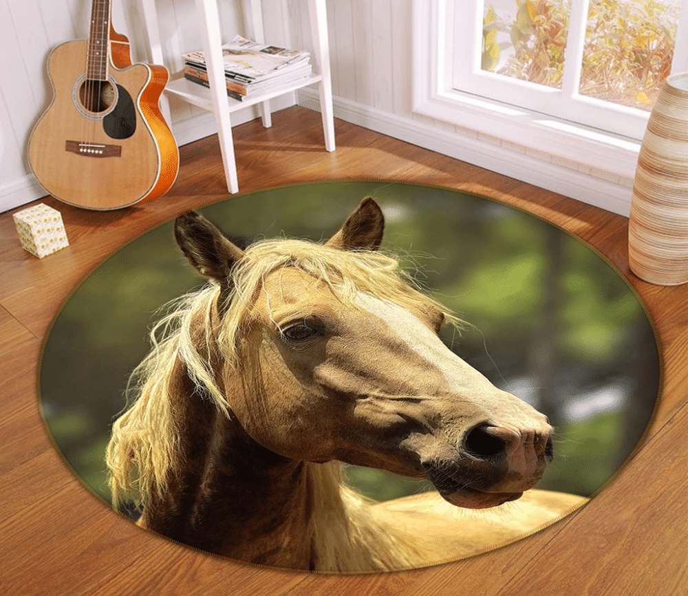 Horse Round Carpet