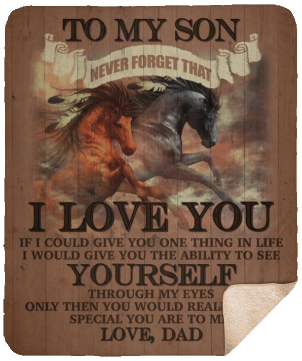 Horse Dad Sherpa Fleece Blanket