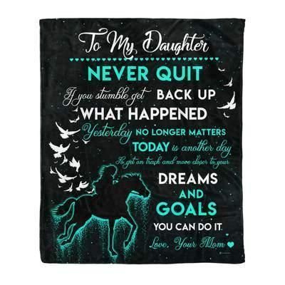 Horse Daughter Sherpa Fleece Blanket