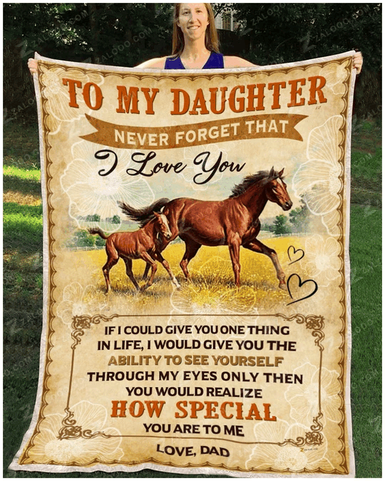 Horse Daughter Sherpa Fleece Blanket