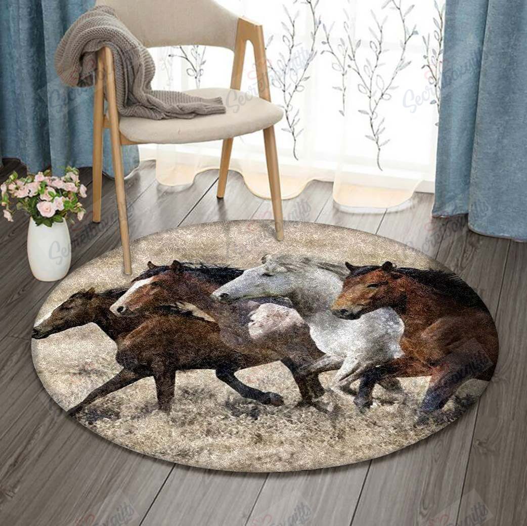 Horse Round Carpet