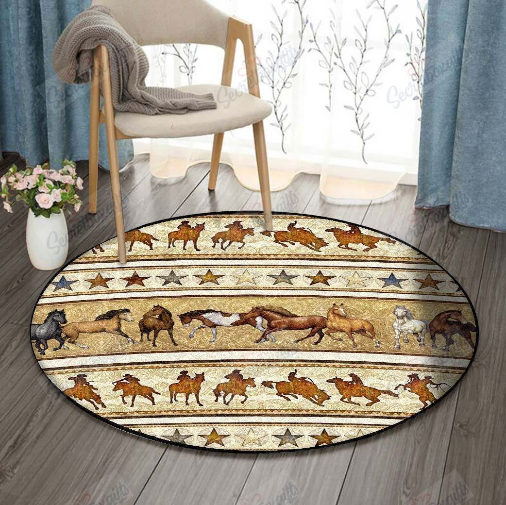Horse Round Carpet