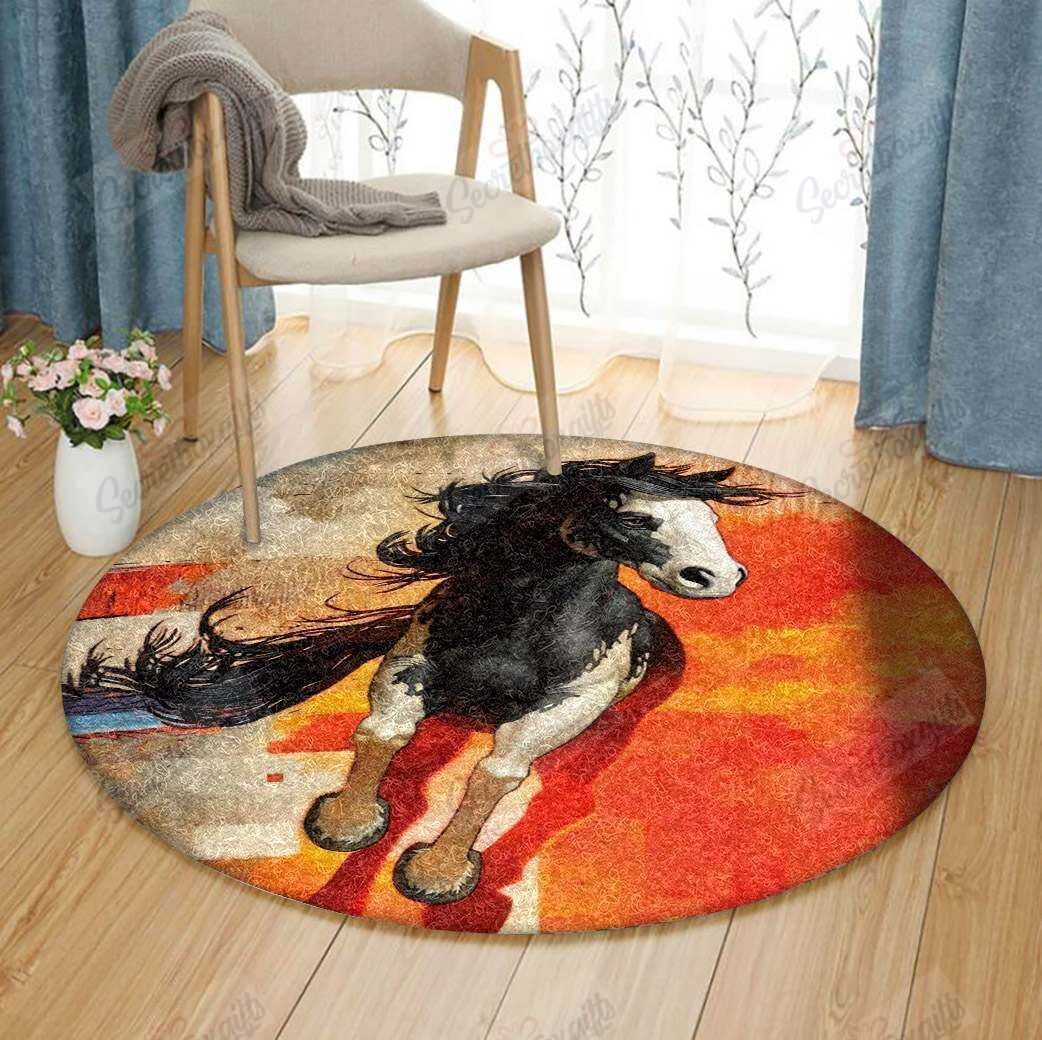 Horse Round Carpet