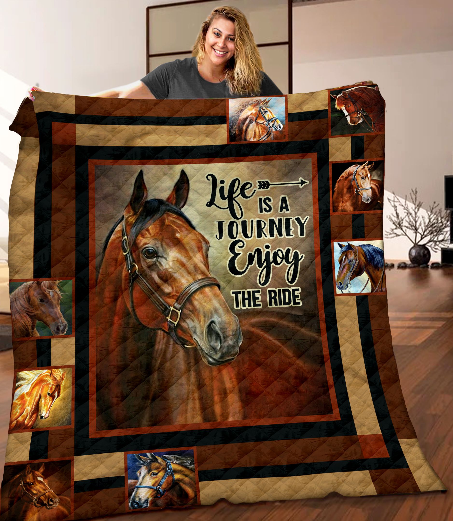 Horse DTH110926HD Quilt Blanket