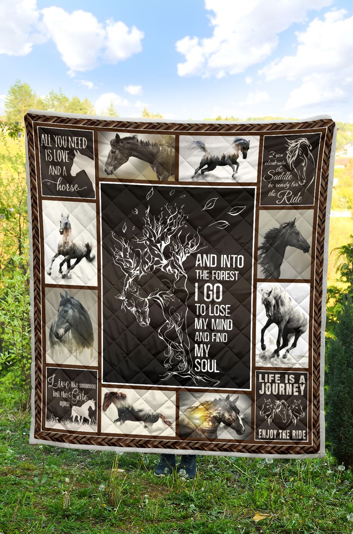 Horse Enjoy The Ride Quilt Blanket DHC3112465TD