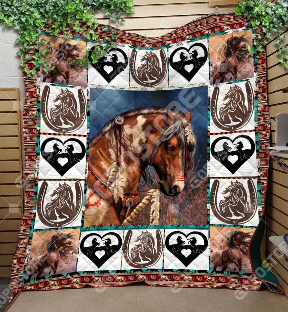 Horse From Long Beach Quilt Blanket DHC020120735TD