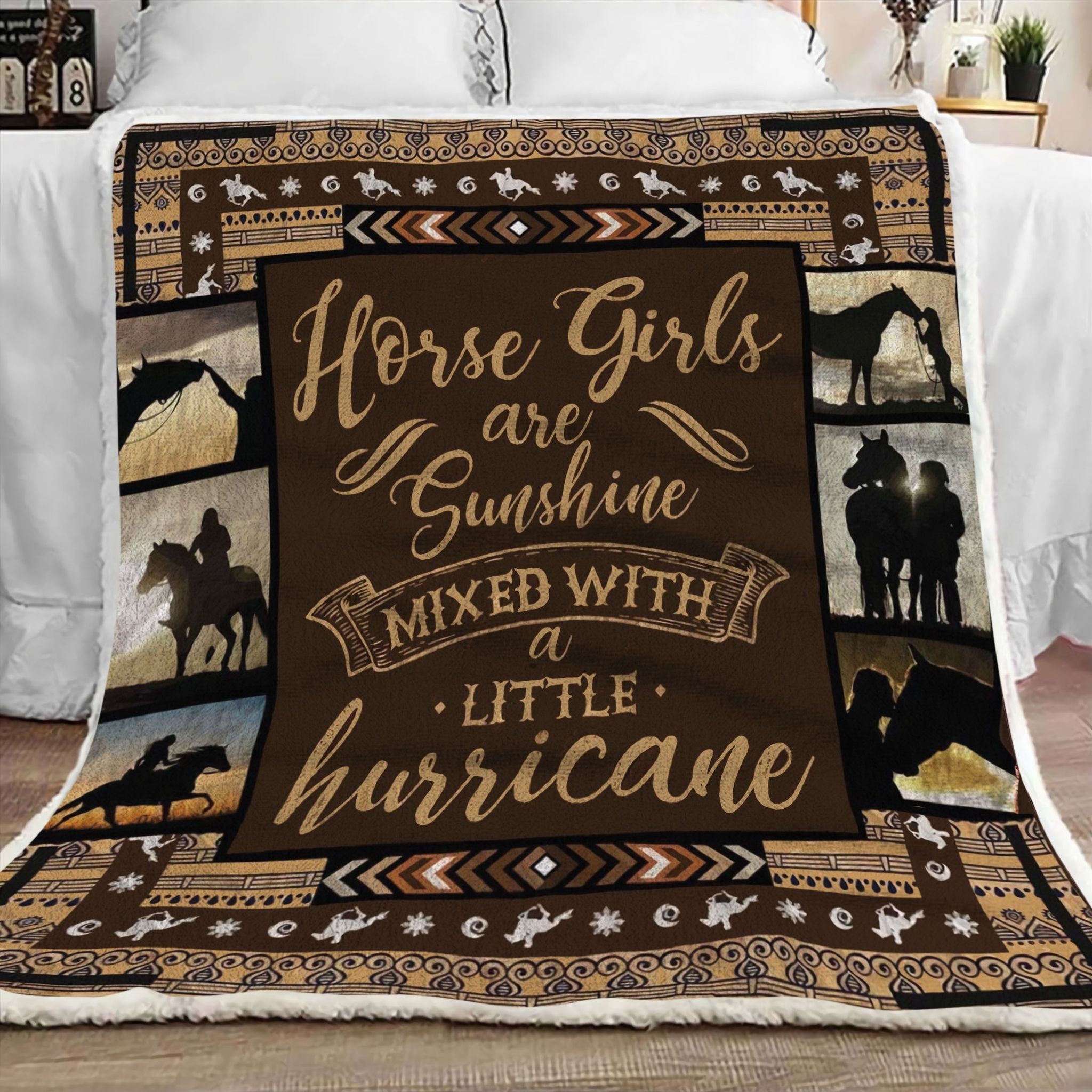 Horse Girl Fleece Blanket