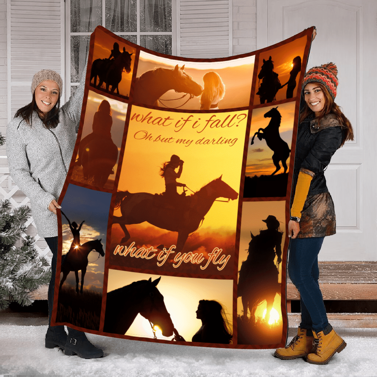Horse Girls Fleece Blanket