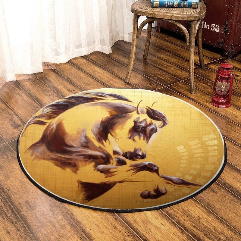 Horse Round Carpet