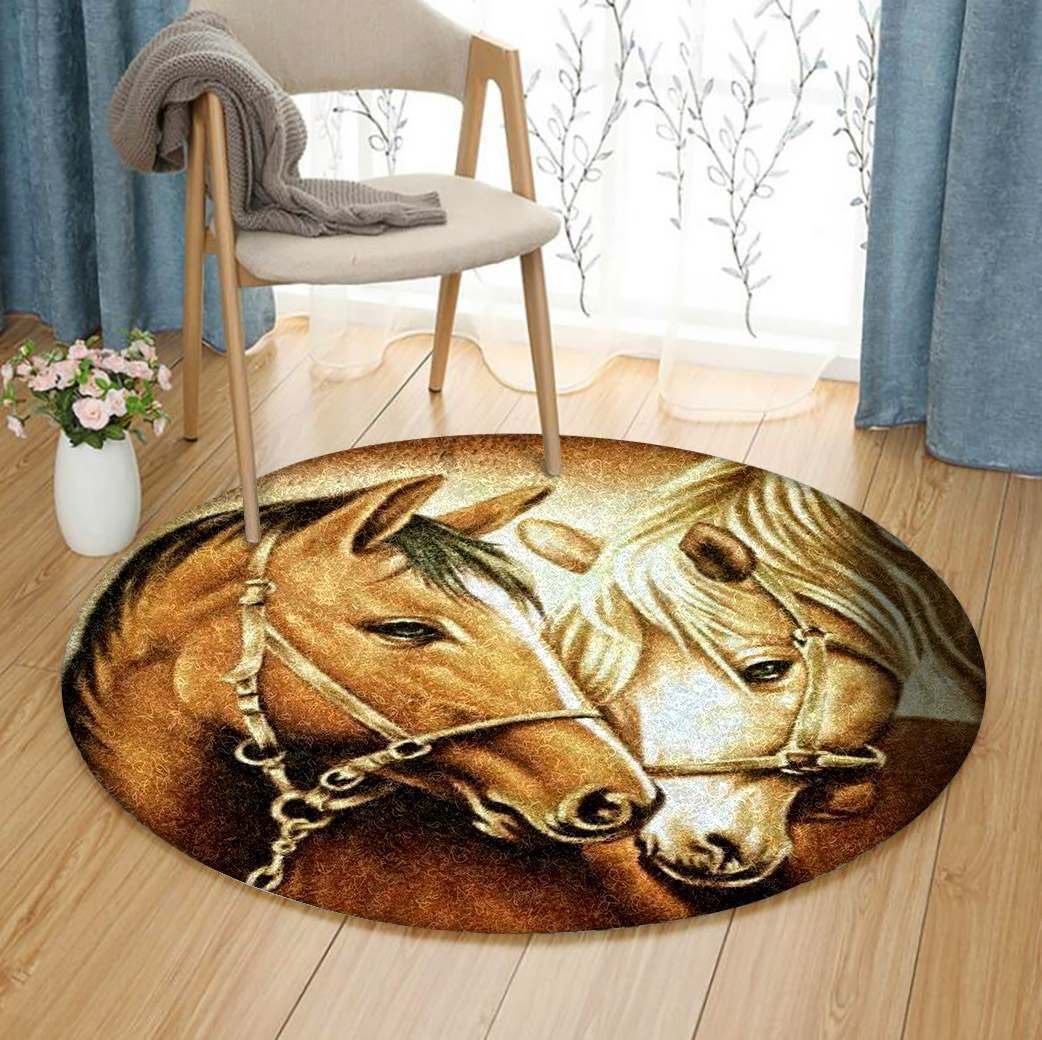Horse Round Carpet