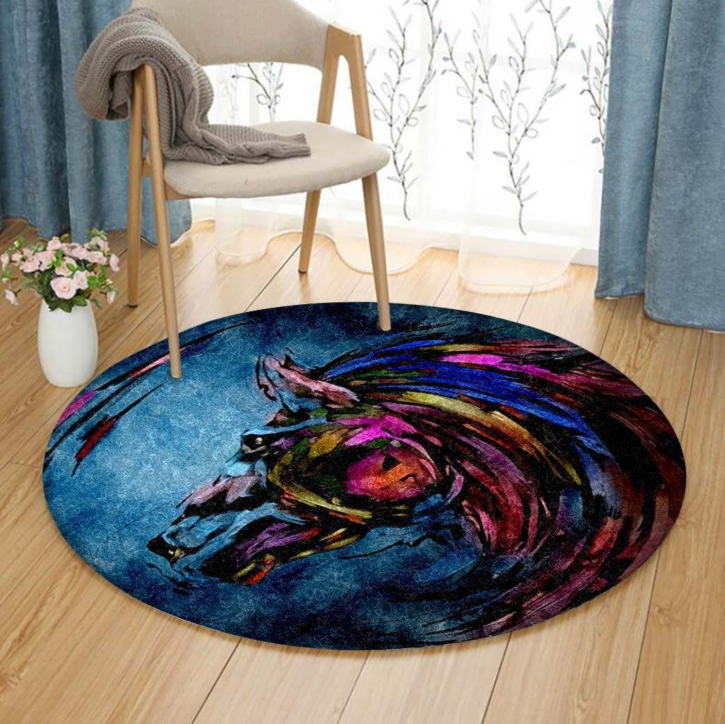 Horse Round Carpet