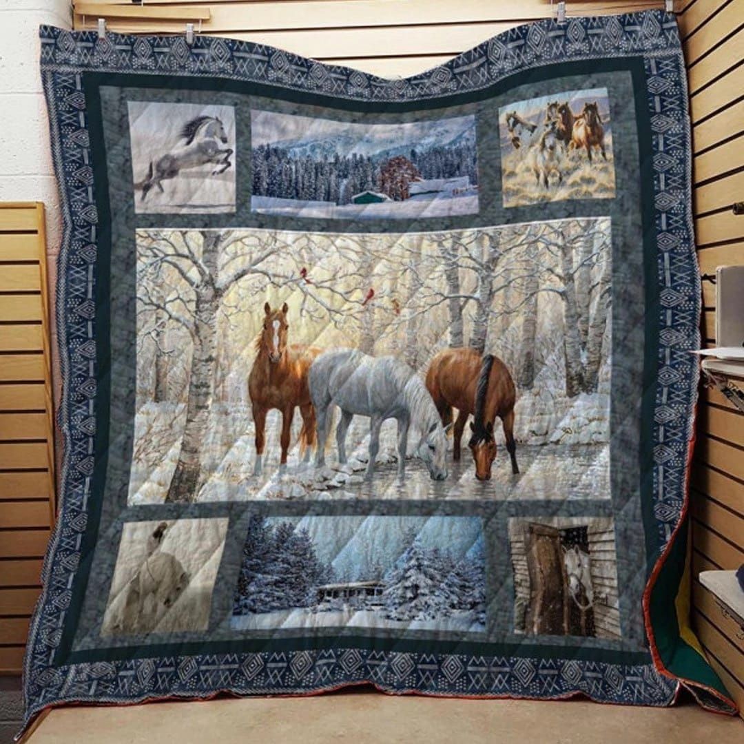 Horse Horse Horse Horse GS-CL-DT2906 Quilt Blanket