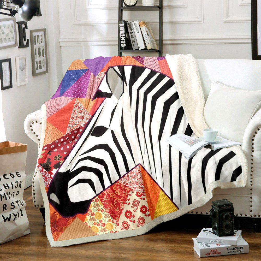 Horse Sherpa Fleece Blanket