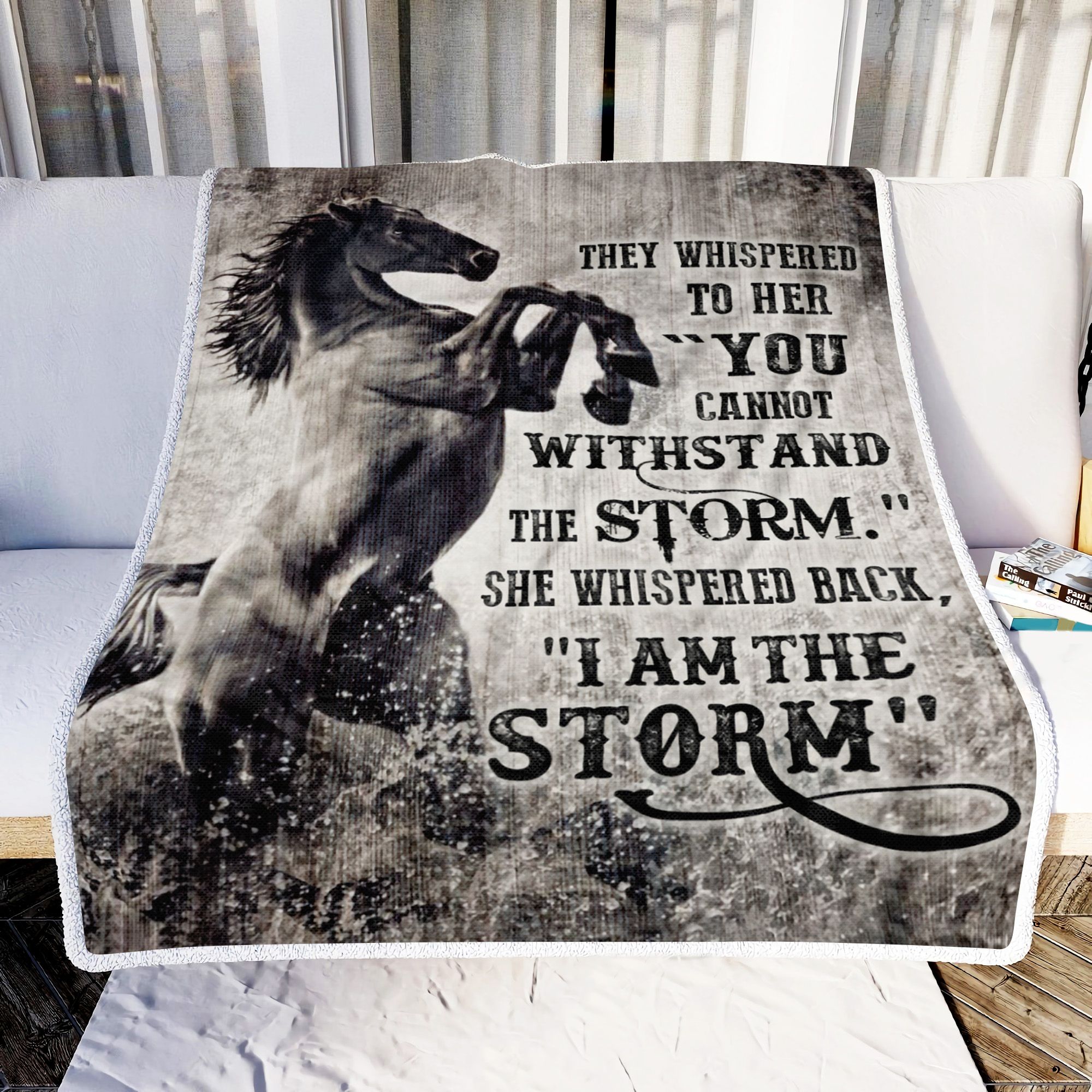 Horse I Am The Storm Fleece Blanket