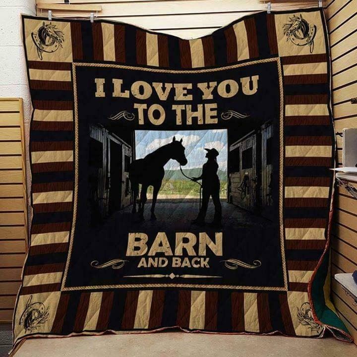Horse I Love You To The Moon And Back CLA0810289Q Quilt Blanket