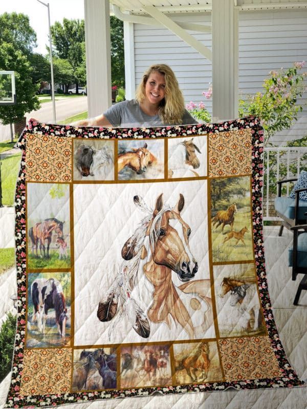 Horse Just A Girl Who Loves Horses GS-CL-DT0107 Quilt Blanket