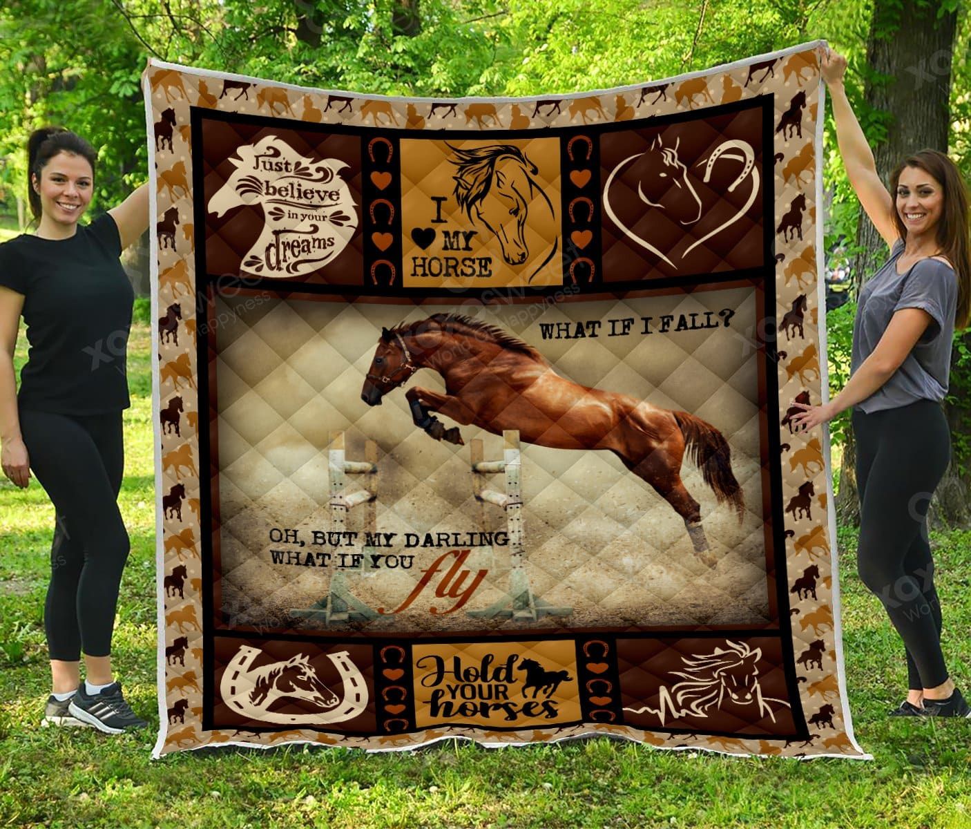 Horse Just Believe In Your Dream Quilt Blanket DHC31121143TD