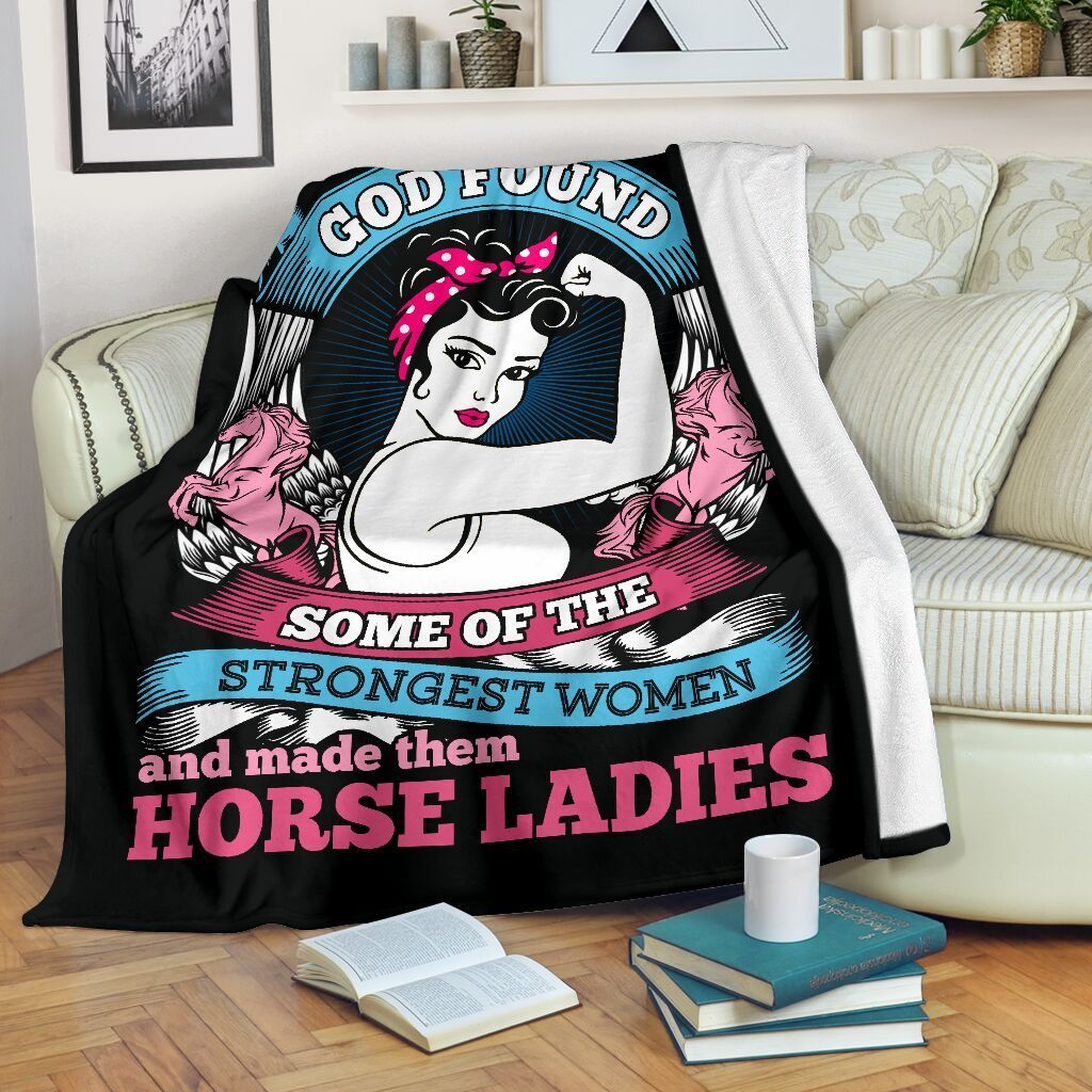 Horse Ladies Sherpa Fleece Blanket
