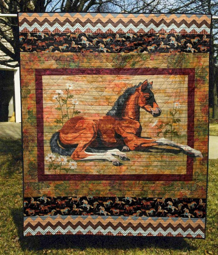 Horse Lazy Days CLT180628 Quilt Blanket