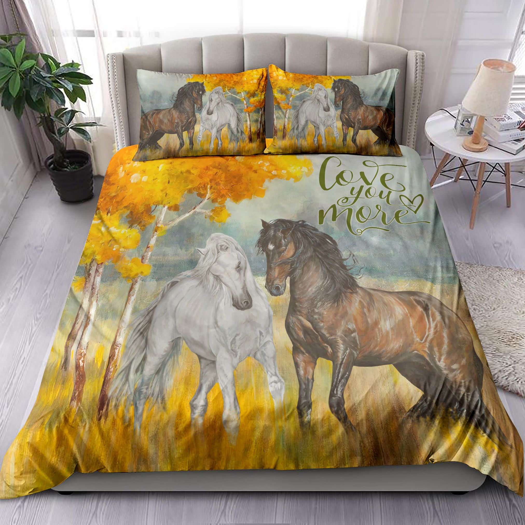 Horse Love You More Bedding Set