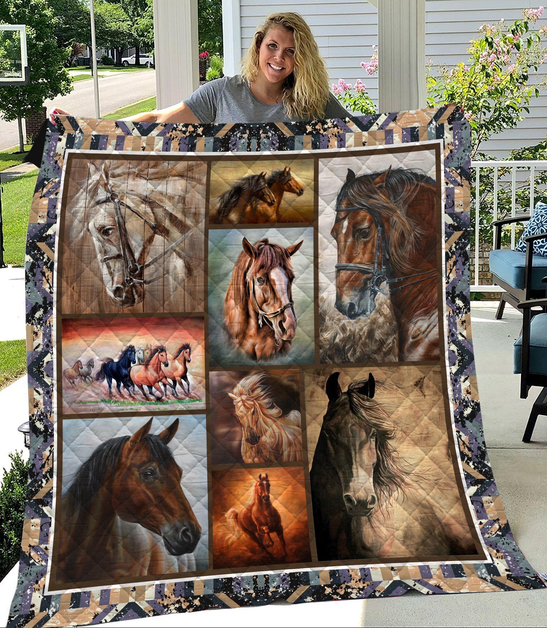 Horse Lover Quilt Blanket Dhc09121775Dd
