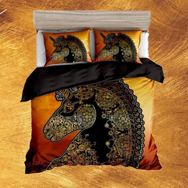 Horse Mandala Bedding Set